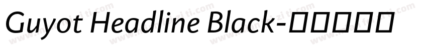 Guyot Headline Black字体转换